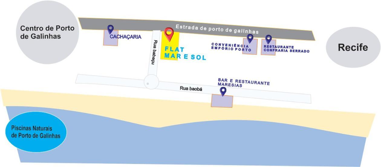 Apartamento Flat Mar & Sol - Para 6 Pessoas Pôrto das Galinhas Exterior foto